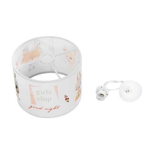 GLOBOSTAR® GIRLSCLUB 204-0010 Παιδικό Κρεμαστό Φωτιστικό Οροφής με Ντουί 1 x E27 AC 220-240V IP20 - Πολύχρωμο - Μ28 x Π28 x Υ24cm