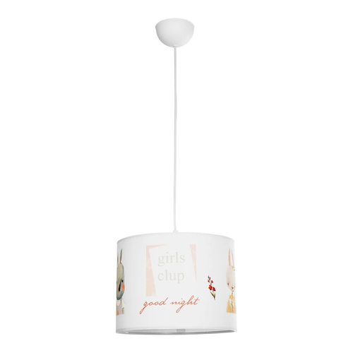 GLOBOSTAR® GIRLSCLUB 204-0010 Παιδικό Κρεμαστό Φωτιστικό Οροφής με Ντουί 1 x E27 AC 220-240V IP20 - Πολύχρωμο - Μ28 x Π28 x Υ24cm