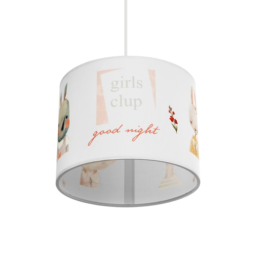 GLOBOSTAR® GIRLSCLUB 204-0010 Παιδικό Κρεμαστό Φωτιστικό Οροφής με Ντουί 1 x E27 AC 220-240V IP20 - Πολύχρωμο - Μ28 x Π28 x Υ24cm