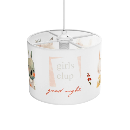 GLOBOSTAR® GIRLSCLUB 204-0010 Παιδικό Κρεμαστό Φωτιστικό Οροφής με Ντουί 1 x E27 AC 220-240V IP20 - Πολύχρωμο - Μ28 x Π28 x Υ24cm