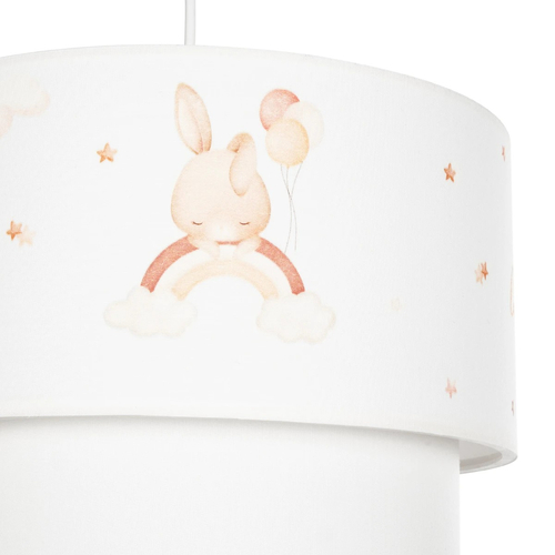 GLOBOSTAR® MOON 204-0011 Παιδικό Κρεμαστό Φωτιστικό Οροφής με Ντουί 1 x E27 AC 220-240V IP20 - Πολύχρωμο - Μ30 x Π30 x Υ24cm