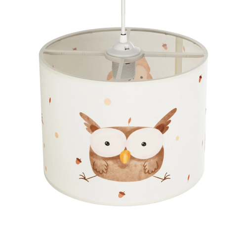 GLOBOSTAR® OWL 204-0017 Παιδικό Κρεμαστό Φωτιστικό Οροφής με Ντουί 1 x E27 AC 220-240V IP20 - Πολύχρωμο - Μ28 x Π28 x Υ24cm