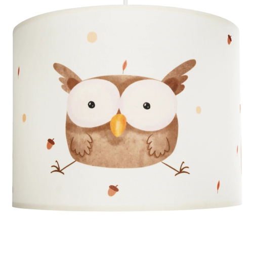 GLOBOSTAR® OWL 204-0017 Παιδικό Κρεμαστό Φωτιστικό Οροφής με Ντουί 1 x E27 AC 220-240V IP20 - Πολύχρωμο - Μ28 x Π28 x Υ24cm