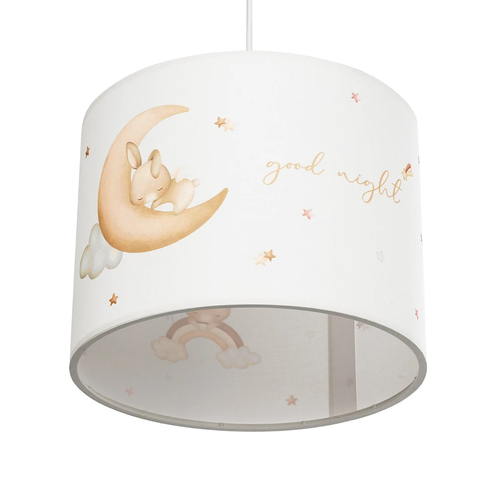 GLOBOSTAR® MOON 204-0019 Παιδικό Κρεμαστό Φωτιστικό Οροφής με Ντουί 1 x E27 AC 220-240V IP20 - Πολύχρωμο - Μ28 x Π28 x Υ24cm