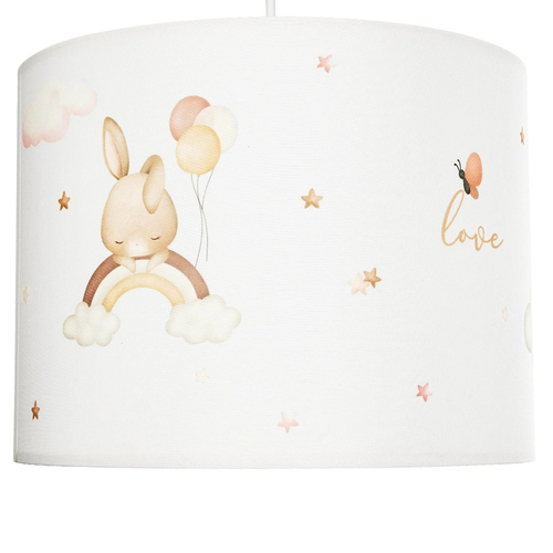 GLOBOSTAR® MOON 204-0019 Παιδικό Κρεμαστό Φωτιστικό Οροφής με Ντουί 1 x E27 AC 220-240V IP20 - Πολύχρωμο - Μ28 x Π28 x Υ24cm