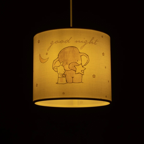 GLOBOSTAR® ELEPHANT 204-0020 Παιδικό Κρεμαστό Φωτιστικό Οροφής με Ντουί 1 x E27 AC 220-240V IP20 - Πολύχρωμο - Μ24 x Π24 x Υ23cm