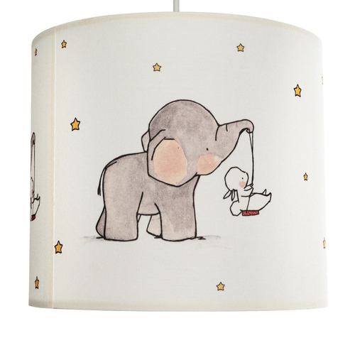 GLOBOSTAR® ELEPHANT 204-0020 Παιδικό Κρεμαστό Φωτιστικό Οροφής με Ντουί 1 x E27 AC 220-240V IP20 - Πολύχρωμο - Μ24 x Π24 x Υ23cm