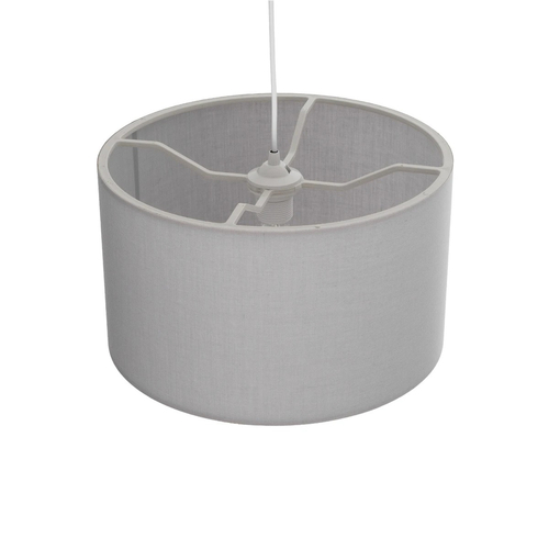 GLOBOSTAR® LOFTY 204-0093 Μοντέρνο Κρεμαστό Φωτιστικό Οροφής με Ντουί 1 x E27 AC 220-240V IP20 - Γκρι - Μ38 x Π38 x Υ26cm