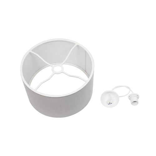 GLOBOSTAR® LOFTY 204-0093 Μοντέρνο Κρεμαστό Φωτιστικό Οροφής με Ντουί 1 x E27 AC 220-240V IP20 - Γκρι - Μ38 x Π38 x Υ26cm