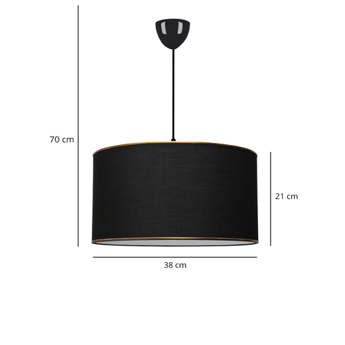 GLOBOSTAR® LOFTY 204-0092 Μοντέρνο Κρεμαστό Φωτιστικό Οροφής με Ντουί 1 x E27 AC 220-240V IP20 - Μαύρο - Μ38 x Π38 x Υ26cm