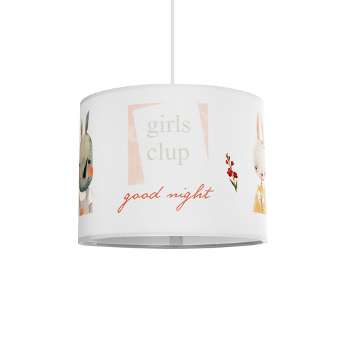 GLOBOSTAR® GIRLSCLUB 204-0010 Παιδικό Κρεμαστό Φωτιστικό Οροφής με Ντουί 1 x E27 AC 220-240V IP20 - Πολύχρωμο - Μ28 x Π28 x Υ24cm