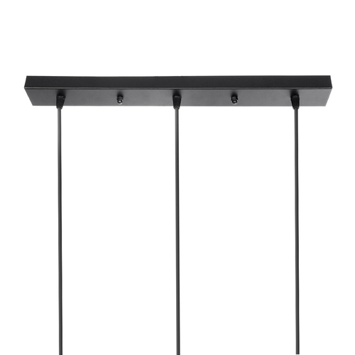 GLOBOSTAR® YASAM 203-0026 Vintage Κρεμαστό Φωτιστικό Οροφής με Ντουί 3 x E27 AC 220-240V IP20 - Μαύρο - Μ45 x Π18 x Υ30cm
