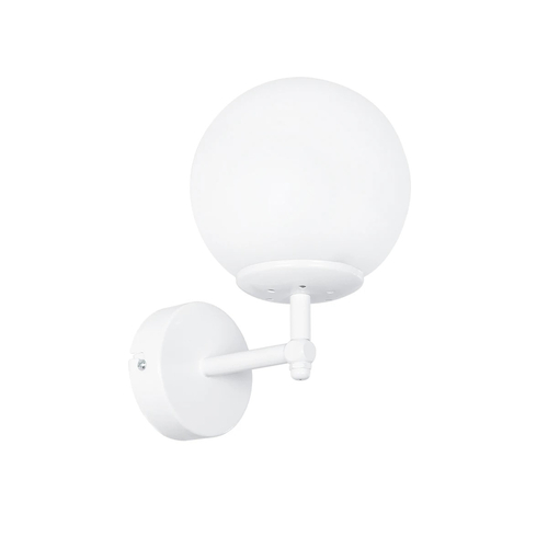 GLOBOSTAR® DALPH 203-0030 Vintage Φωτιστικό Τοίχου - Απλίκα με Ντουί 1 x E27 AC 220-240V IP20 - Λευκό - M18 x Π15 x Υ23cm