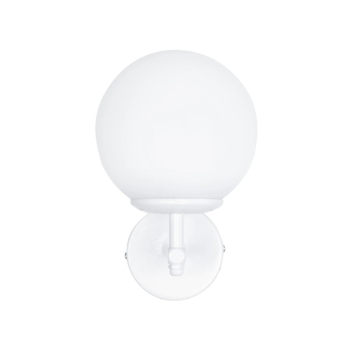 GLOBOSTAR® DALPH 203-0030 Vintage Φωτιστικό Τοίχου - Απλίκα με Ντουί 1 x E27 AC 220-240V IP20 - Λευκό - M18 x Π15 x Υ23cm