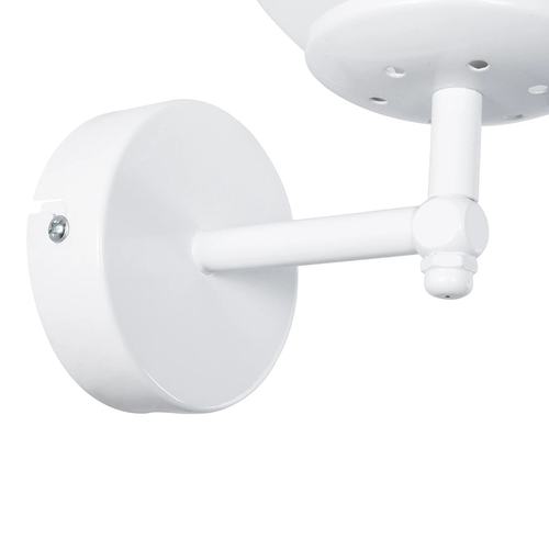 GLOBOSTAR® DALPH 203-0030 Vintage Φωτιστικό Τοίχου - Απλίκα με Ντουί 1 x E27 AC 220-240V IP20 - Λευκό - M18 x Π15 x Υ23cm