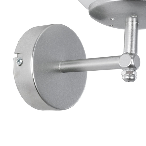 GLOBOSTAR® DALPH 203-0031 Vintage Φωτιστικό Τοίχου - Απλίκα με Ντουί 1 x E27 AC 220-240V IP20 - Ασημί & Λευκό - M18 x Π15 x Υ23cm