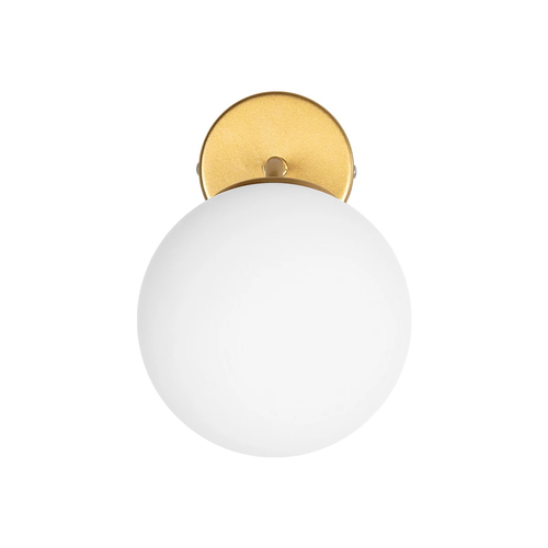 GLOBOSTAR® DALPH 203-0033 Vintage Φωτιστικό Τοίχου - Απλίκα με Ντουί 1 x E27 AC 220-240V IP20 - Χρυσό & Λευκό - M15 x Π25 x Υ22cm