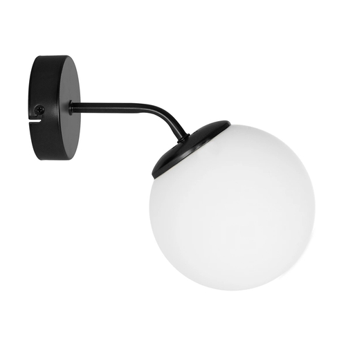 GLOBOSTAR® DALPH 203-0034 Vintage Φωτιστικό Τοίχου - Απλίκα με Ντουί 1 x E27 AC 220-240V IP20 - Μαύρο & Λευκό - M15 x Π25 x Υ22cm