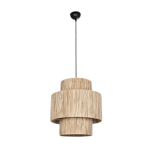 GLOBOSTAR® SALTO 203-0037 Boho Κρεμαστό Φωτιστικό Οροφής με Ντουί 1 x E27 AC 220-240V IP20 - Μπεζ - M40 x Π40 x Υ42cm