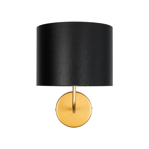 GLOBOSTAR® RALPH 203-0040 Vintage Φωτιστικό Τοίχου - Απλίκα με Ντουί 1 x E27 AC 220-240V IP20 - Χρυσό & Μαύρο - Μ22 x Π29 x Υ30cm