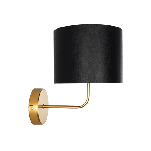 GLOBOSTAR® RALPH 203-0040 Vintage Φωτιστικό Τοίχου - Απλίκα με Ντουί 1 x E27 AC 220-240V IP20 - Χρυσό & Μαύρο - Μ22 x Π29 x Υ30cm