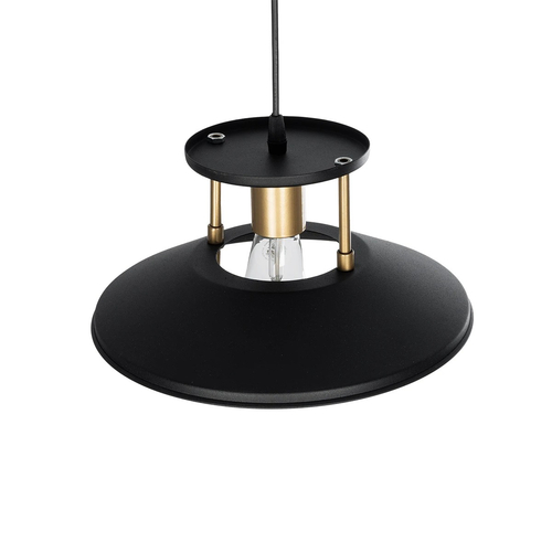 GLOBOSTAR® BILLA 203-0042 Vintage Κρεμαστό Φωτιστικό Οροφής με Ντουί 1 x E27 AC 220-240V IP20 - Μαύρο & Χρυσό - M30.5 x Π30.5 x Υ20cm