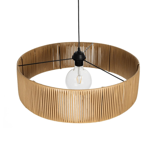 GLOBOSTAR® KYCLOS 203-0044 Boho Κρεμαστό Φωτιστικό Οροφής με Ντουί 1 x E27 AC 220-240V IP20 - Μπεζ - M55 x Π55 x Υ20cm