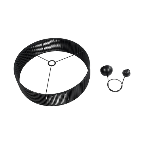 GLOBOSTAR® KYCLOS 203-0046 Boho Κρεμαστό Φωτιστικό Οροφής με Ντουί 1 x E27 AC 220-240V IP20 - Μαύρο - M55 x Π55 x Υ20cm