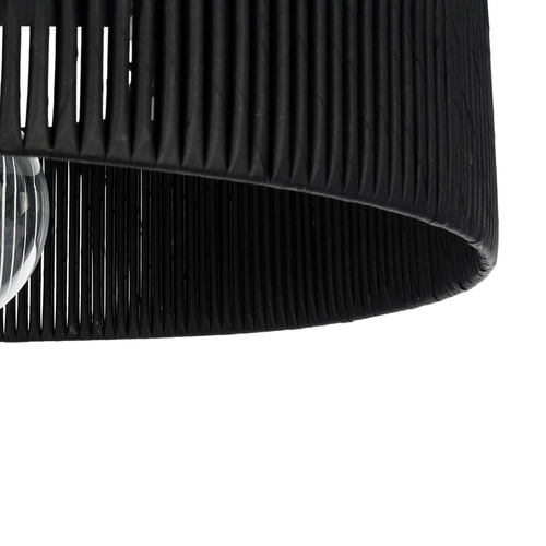 GLOBOSTAR® KYCLOS 203-0046 Boho Κρεμαστό Φωτιστικό Οροφής με Ντουί 1 x E27 AC 220-240V IP20 - Μαύρο - M55 x Π55 x Υ20cm