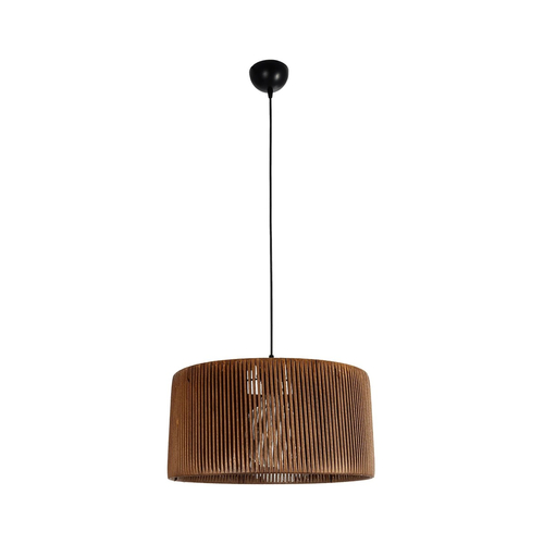 GLOBOSTAR® KYCLOS 203-0047 Boho Κρεμαστό Φωτιστικό Οροφής με Ντουί 1 x E27 AC 220-240V IP20 - Καφέ - M40 x Π40 x Υ25.5cm