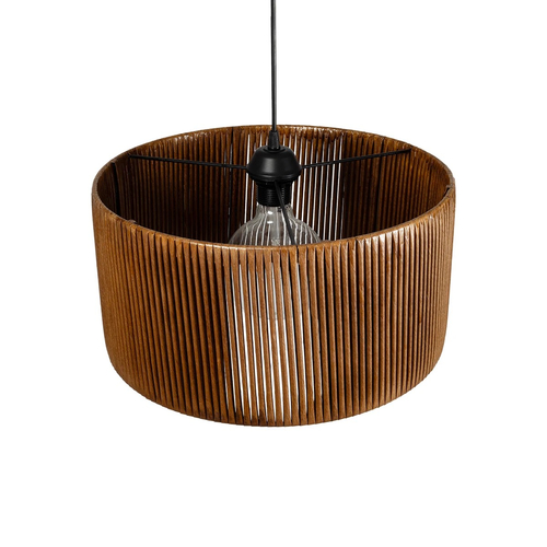 GLOBOSTAR® KYCLOS 203-0047 Boho Κρεμαστό Φωτιστικό Οροφής με Ντουί 1 x E27 AC 220-240V IP20 - Καφέ - M40 x Π40 x Υ25.5cm