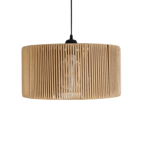 GLOBOSTAR® KYCLOS 203-0049 Boho Κρεμαστό Φωτιστικό Οροφής με Ντουί 1 x E27 AC 220-240V IP20 - Μπεζ - M40 x Π40 x Υ25.5cm