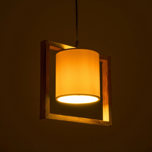 GLOBOSTAR® CUP 203-0050 Vintage Κρεμαστό Φωτιστικό Οροφής με Ντουί 1 x E27 AC 220-240V IP20 - Μπεζ & Λευκό - Μ28 x Π14 x Υ24cm