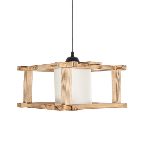 GLOBOSTAR® CUP 203-0053 Vintage Κρεμαστό Φωτιστικό Οροφής με Ντουί 1 x E27 AC 220-240V IP20 - Μπεζ & Λευκό - Μ32 x Π32 x Υ20cm