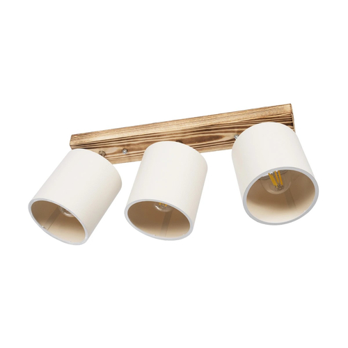 GLOBOSTAR® CUP 203-0055 Vintage Φωτιστικό Οροφής με Ντουί 3 x E27 AC 220-240V IP20 - Λευκό & Μπεζ - Μ60 x Π14 x Υ26cm
