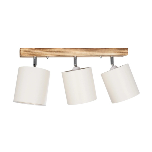 GLOBOSTAR® CUP 203-0055 Vintage Φωτιστικό Οροφής με Ντουί 3 x E27 AC 220-240V IP20 - Λευκό & Μπεζ - Μ60 x Π14 x Υ26cm