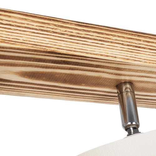 GLOBOSTAR® CUP 203-0055 Vintage Φωτιστικό Οροφής με Ντουί 3 x E27 AC 220-240V IP20 - Λευκό & Μπεζ - Μ60 x Π14 x Υ26cm