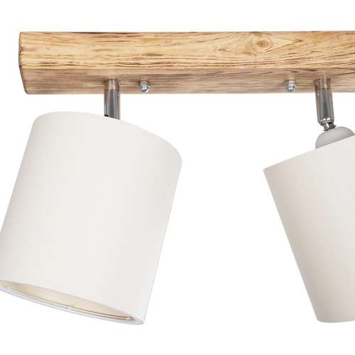 GLOBOSTAR® CUP 203-0056 Vintage Φωτιστικό Οροφής με Ντουί 2 x E27 AC 220-240V IP20 - Λευκό & Μπεζ - Μ42 x Π14 x Υ26cm