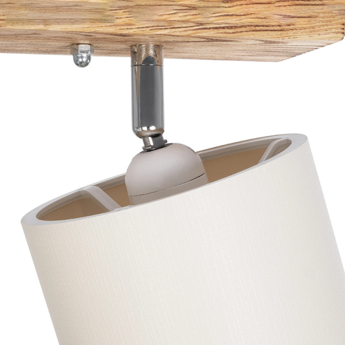 GLOBOSTAR® CUP 203-0056 Vintage Φωτιστικό Οροφής με Ντουί 2 x E27 AC 220-240V IP20 - Λευκό & Μπεζ - Μ42 x Π14 x Υ26cm