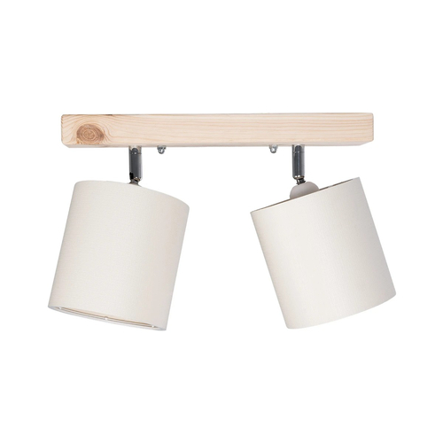 GLOBOSTAR® CUP 203-0059 Vintage Φωτιστικό Οροφής με Ντουί 2 x E27 AC 220-240V IP20 - Λευκό & Μπεζ - Μ42 x Π14 x Υ26cm