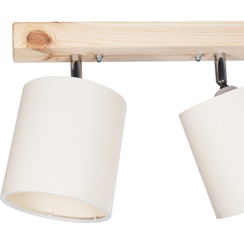 GLOBOSTAR® CUP 203-0059 Vintage Φωτιστικό Οροφής με Ντουί 2 x E27 AC 220-240V IP20 - Λευκό & Μπεζ - Μ42 x Π14 x Υ26cm