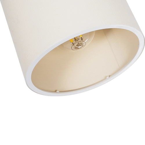 GLOBOSTAR® CUP 203-0060 Vintage Φωτιστικό Οροφής με Ντουί 1 x E27 AC 220-240V IP20 - Λευκό & Μπεζ - Μ14.5 x Π14.5 x Υ25cm