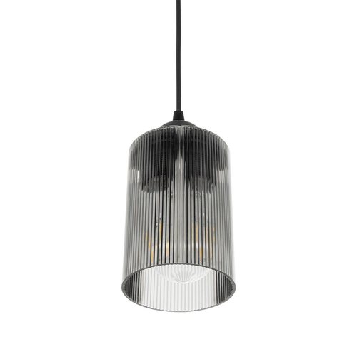 GLOBOSTAR® TORUS 203-0063 Μοντέρνο Κρεμαστό Φωτιστικό Οροφής με Ντουί 1 x E27 AC 220-240V IP20 - Μαύρο & Μαύρο Φιμέ - Μ10.5 x Π10.5 x Υ18.5cm