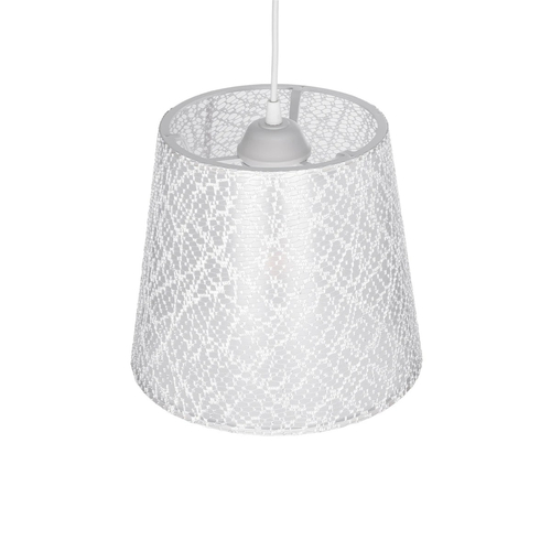 GLOBOSTAR® CONEY 203-0069 Μοντέρνο Κρεμαστό Φωτιστικό Οροφής με Ντουί 1 x E27 AC 220-240V IP20 - Λευκό - Μ26 x Π26 x Υ25cm