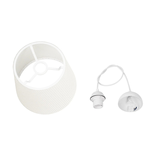 GLOBOSTAR® CONEY 203-0071 Μοντέρνο Κρεμαστό Φωτιστικό Οροφής με Ντουί 1 x E27 AC 220-240V IP20 - Λευκό - Μ26 x Π26 x Υ25cm