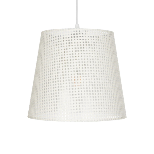 GLOBOSTAR® CONEY 203-0071 Μοντέρνο Κρεμαστό Φωτιστικό Οροφής με Ντουί 1 x E27 AC 220-240V IP20 - Λευκό - Μ26 x Π26 x Υ25cm