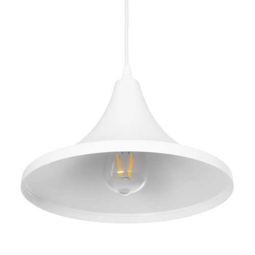 GLOBOSTAR® BELFRY 203-0079 Μοντέρνο Κρεμαστό Φωτιστικό Οροφής με Ντουί 1 x E27 AC 220-240V IP20 - Λεύκο - Μ29.5 x Π29.5 x Υ21cm