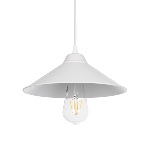 GLOBOSTAR® FONTE 203-0081 Μοντέρνο Κρεμαστό Φωτιστικό Οροφής με Ντουί 1 x E27 AC 220-240V IP20 - Λευκό - Μ25.5 x Π25.5 x Υ10cm