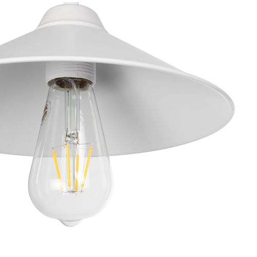 GLOBOSTAR® FONTE 203-0081 Μοντέρνο Κρεμαστό Φωτιστικό Οροφής με Ντουί 1 x E27 AC 220-240V IP20 - Λευκό - Μ25.5 x Π25.5 x Υ10cm