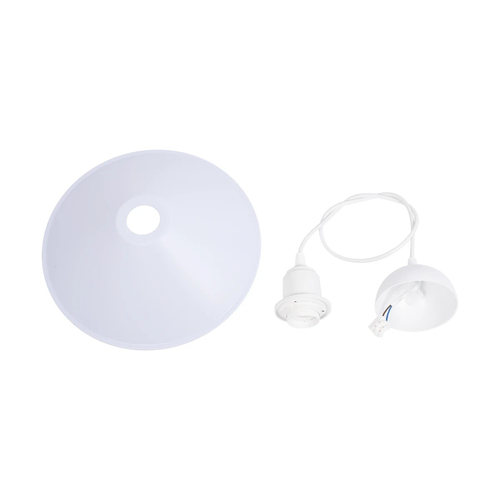 GLOBOSTAR® FERRO 203-0087 Μοντέρνο Κρεμαστό Φωτιστικό Οροφής με Ντουί 1 x E27 AC 220-240V IP20 - Λευκό - Μ30 x Π30 x Υ15cm